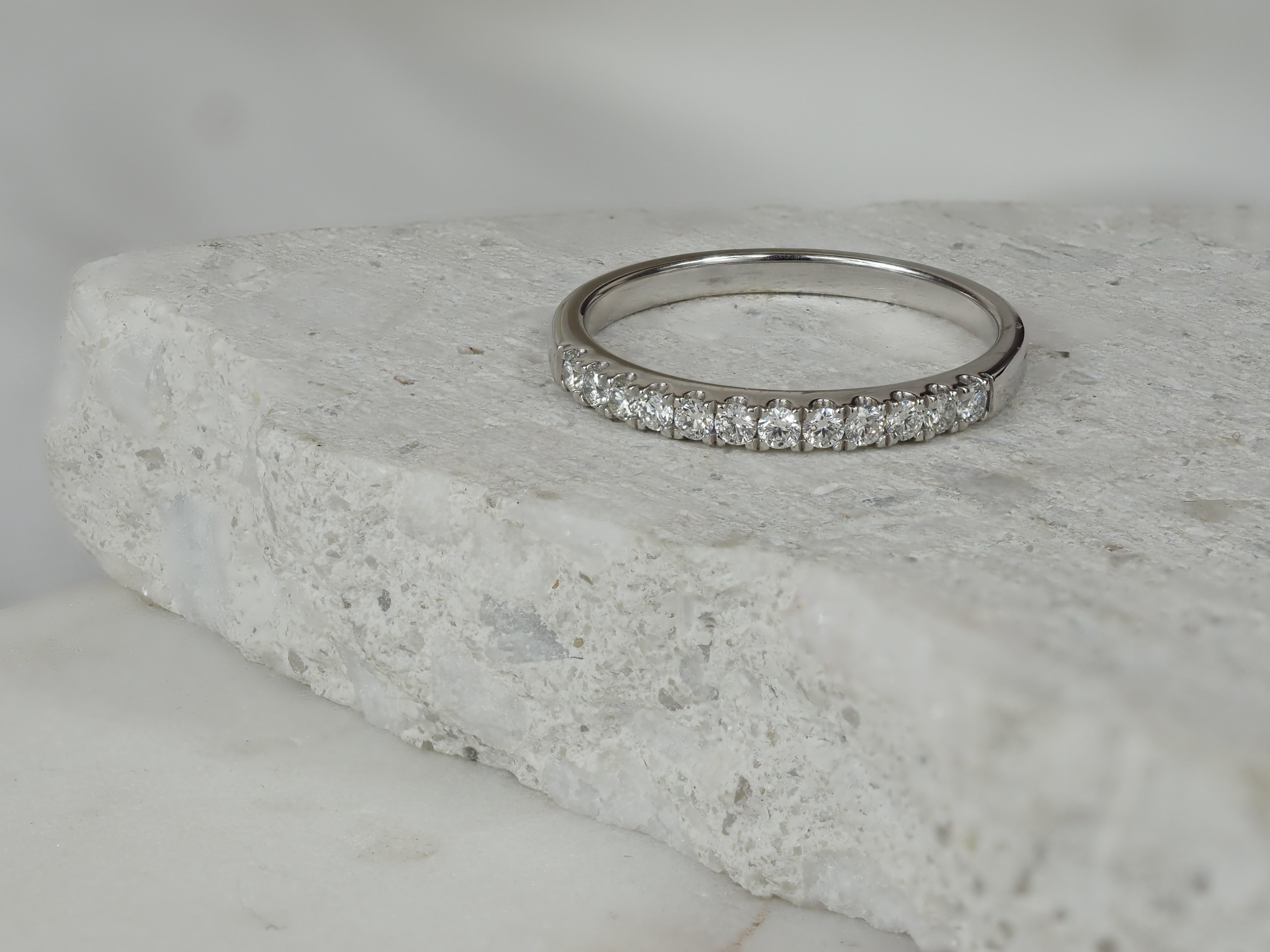 18ct White Gold Round Brilliant Cut Diamond Ring, 0.24ct total