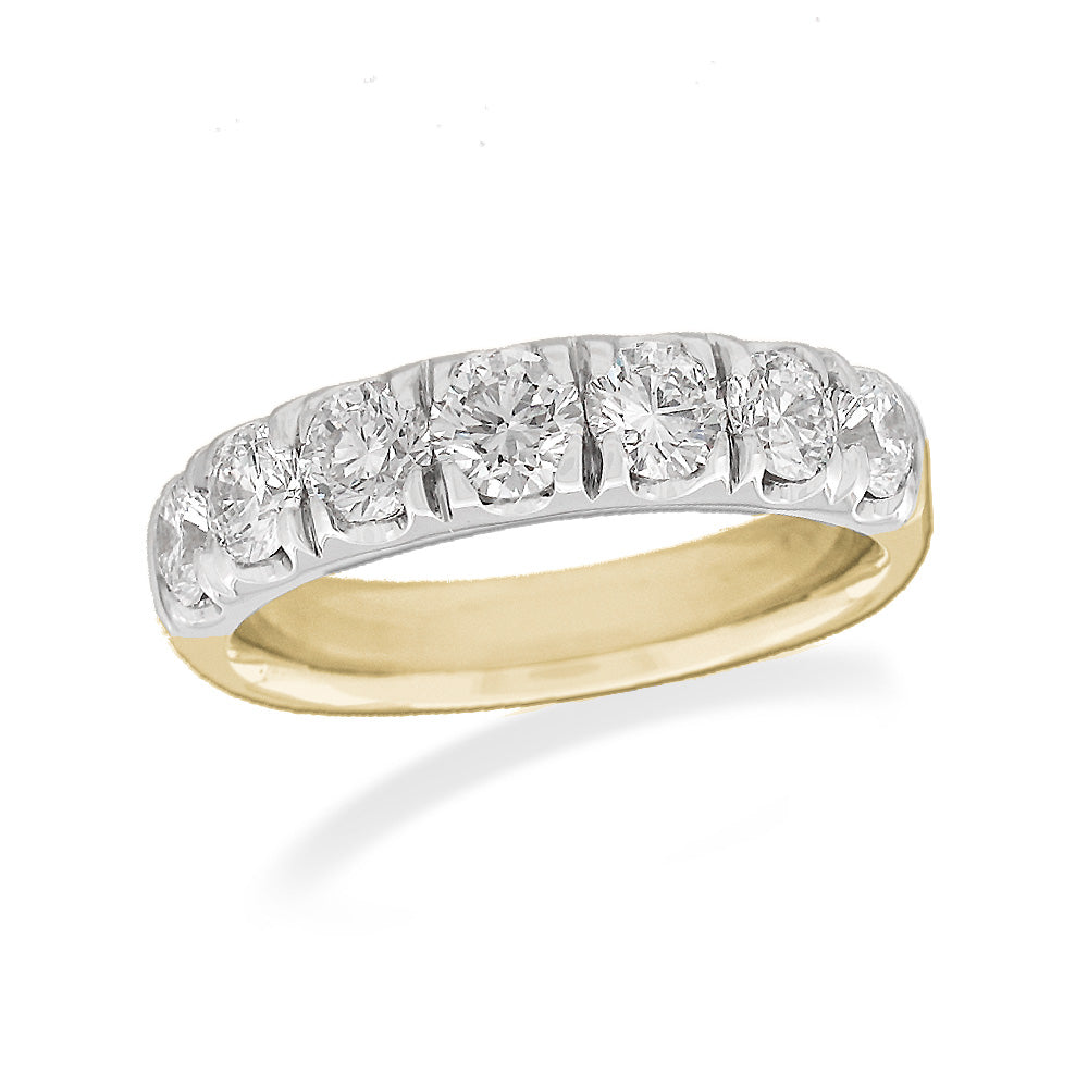 Platinum & 18 Carat Yellow Gold 'Ultimate Eternity' ring, 1.36 carats total.