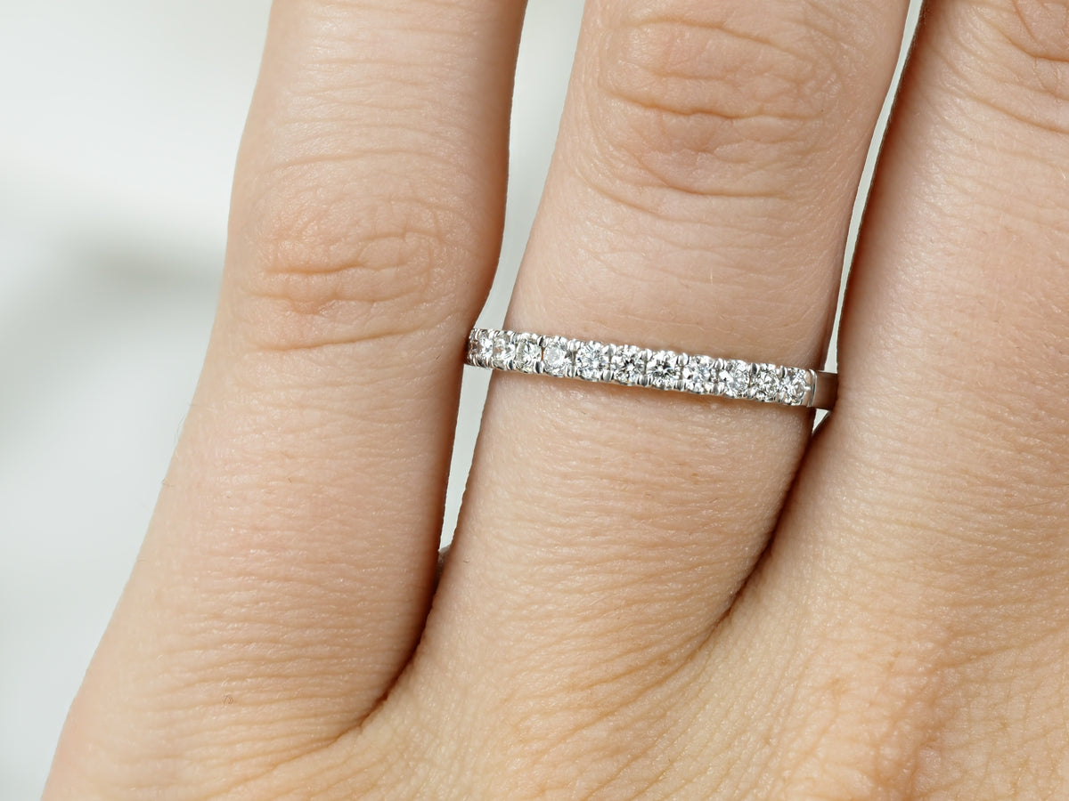 18ct White Gold Round Brilliant Cut Diamond Ring, 0.34ct Total