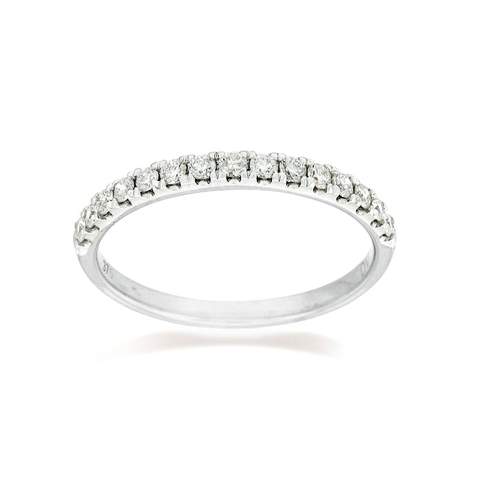 18ct White Gold Diamond band, equaling 0.33ct