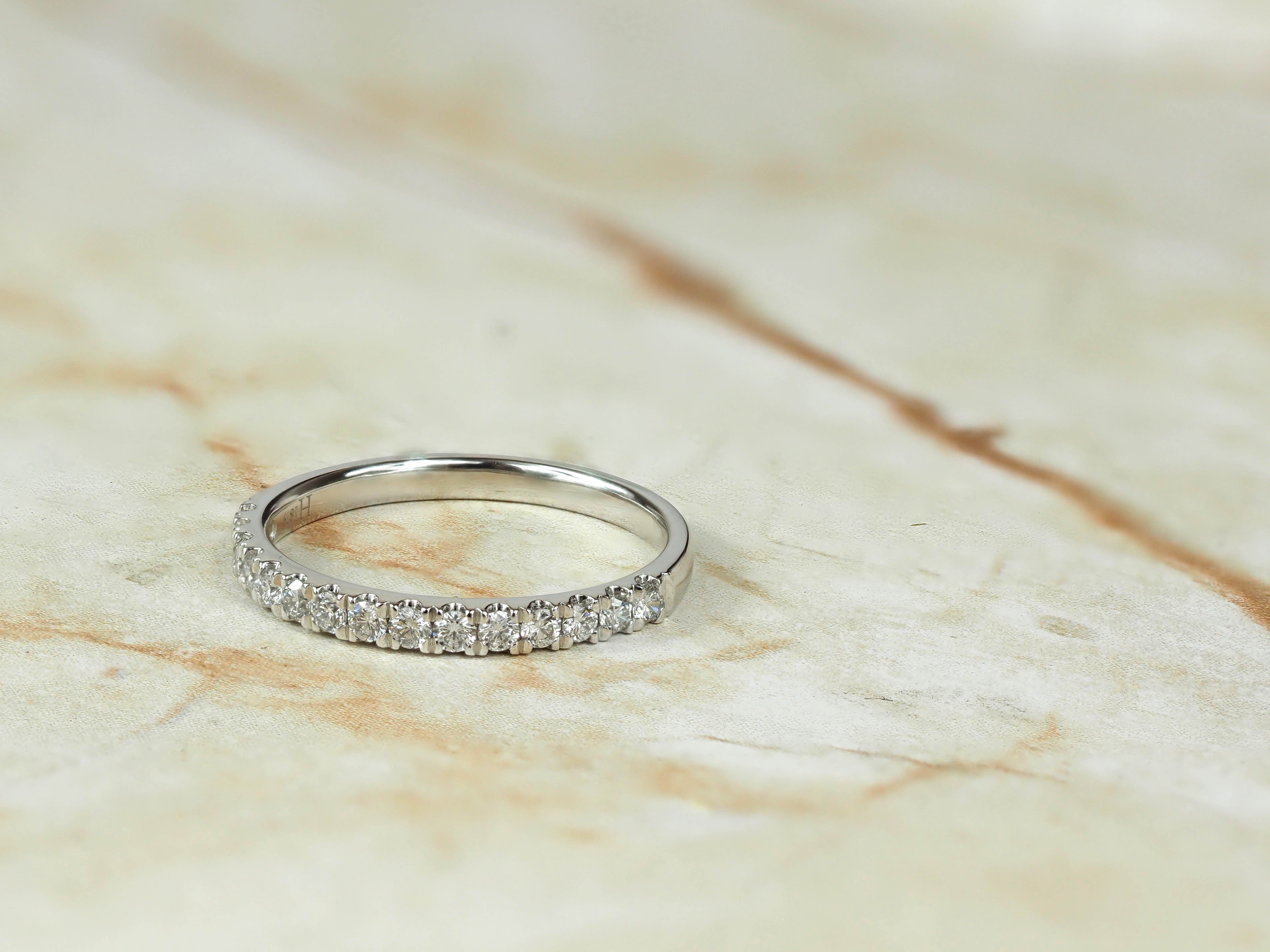 Platinum Round Brilliant Cut Diamond Ring, 0.35ct