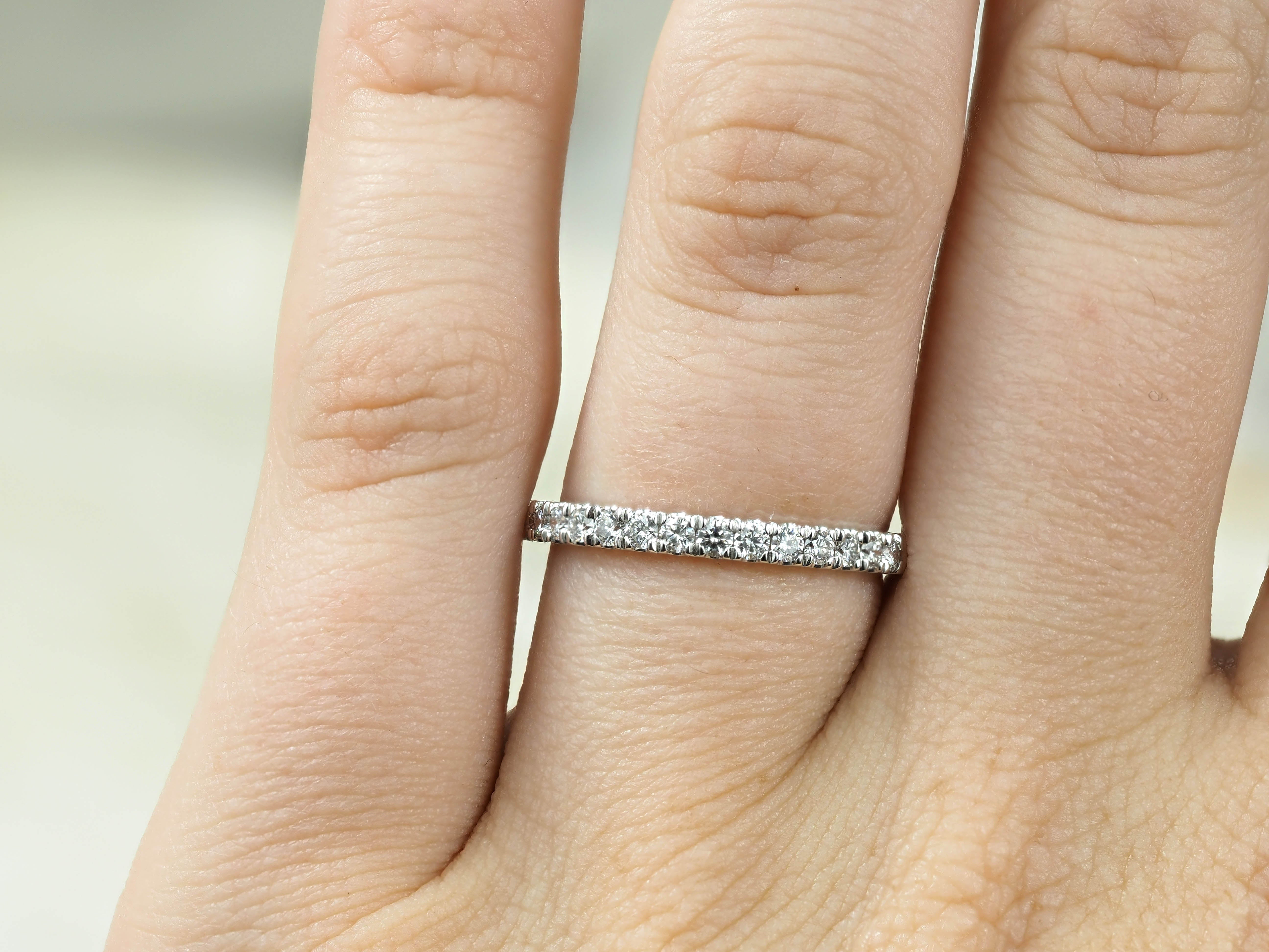 Platinum Round Brilliant Cut Diamond Ring, 0.35ct