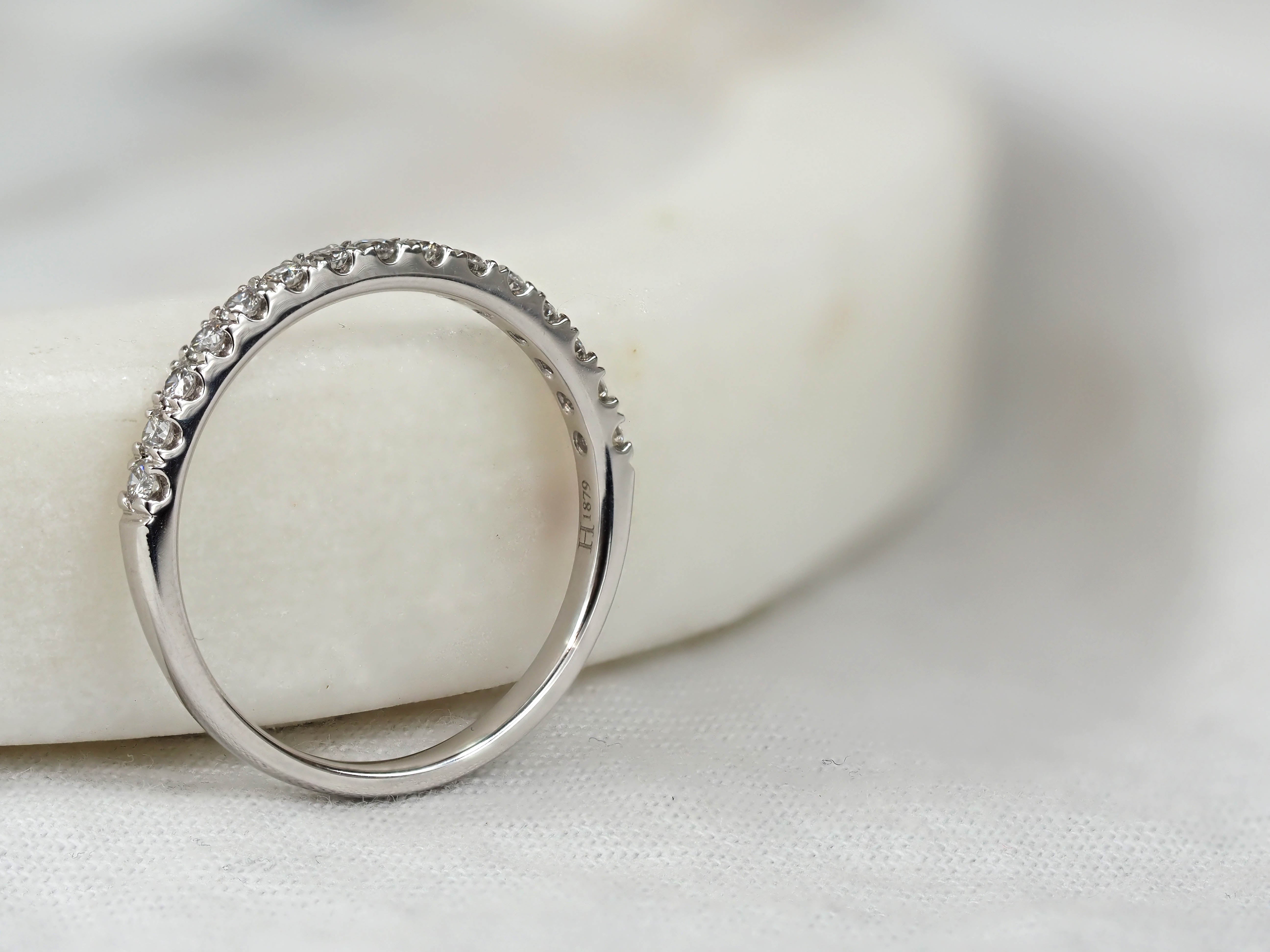 Platinum Round Brilliant Cut Diamond Ring, 0.35ct