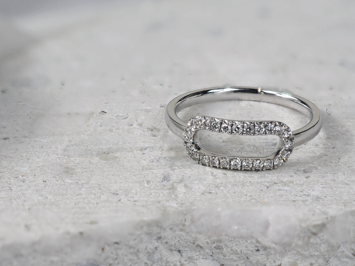 9ct White Gold Diamond Ring, 0.20ct Total