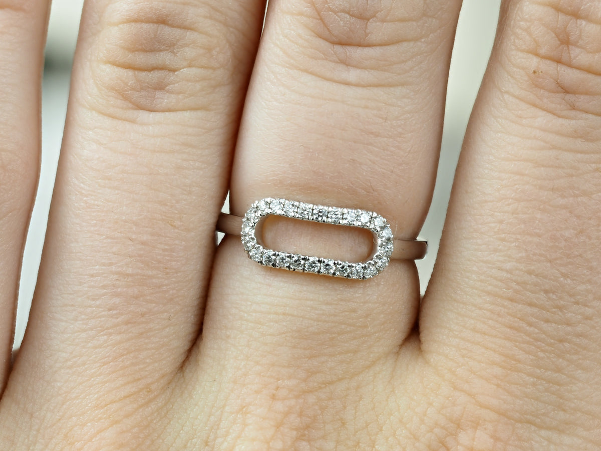 9ct White Gold Diamond Ring, 0.20ct Total