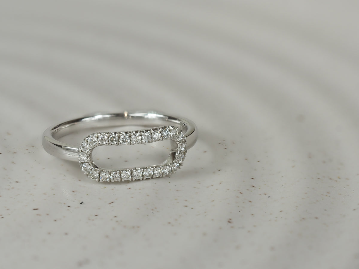9ct White Gold Diamond Ring, 0.20ct Total