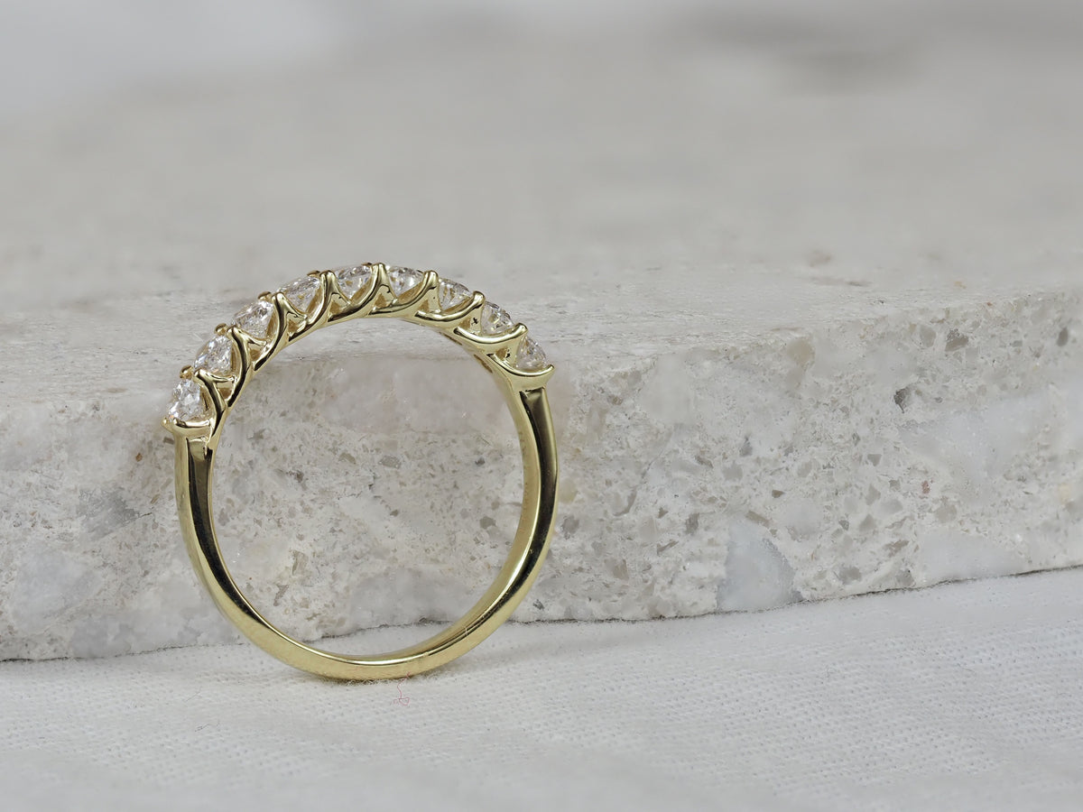 9ct Yellow Gold Lab-Grown Diamond Ring, 0.86ct Total