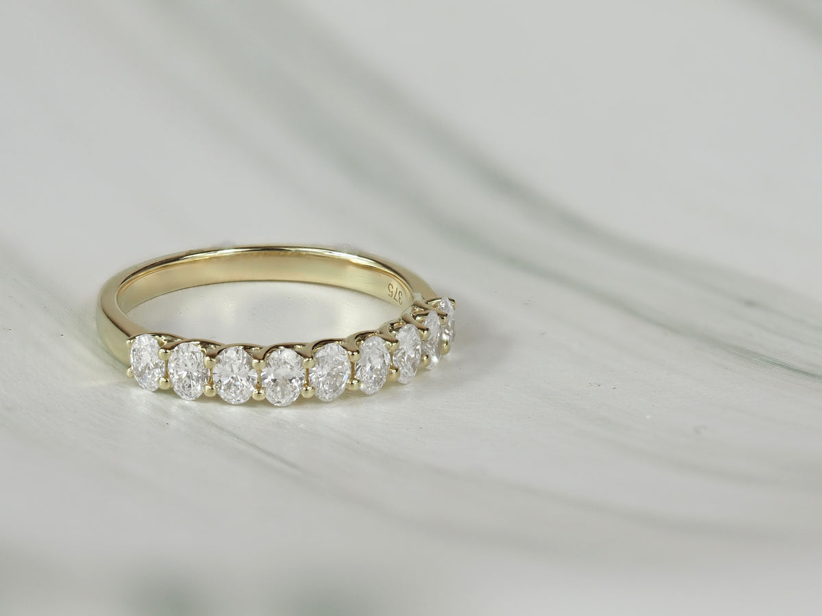 9ct Yellow Gold Lab-Grown Diamond Ring, 0.86ct Total