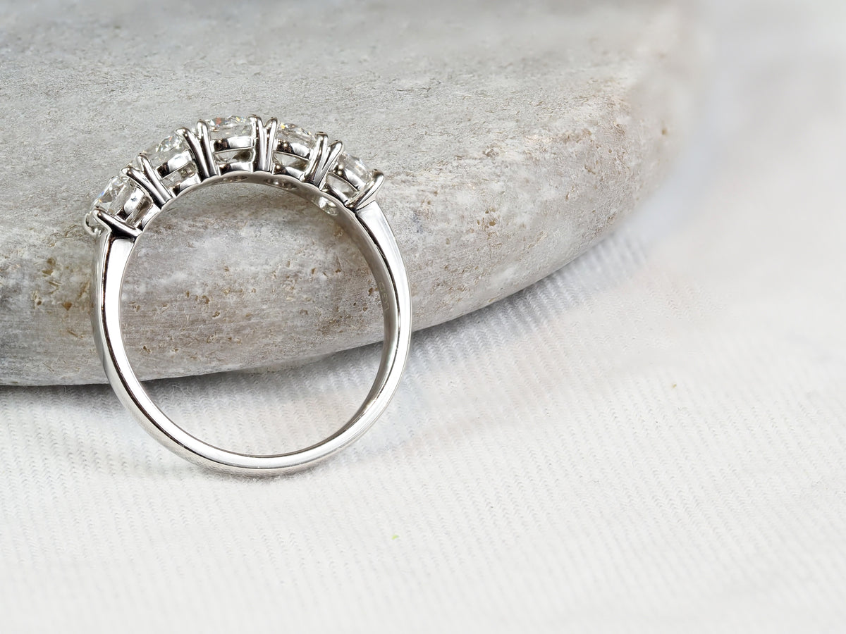 14ct White Gold Lab-Grown Diamond Ring, 1.50ct Total