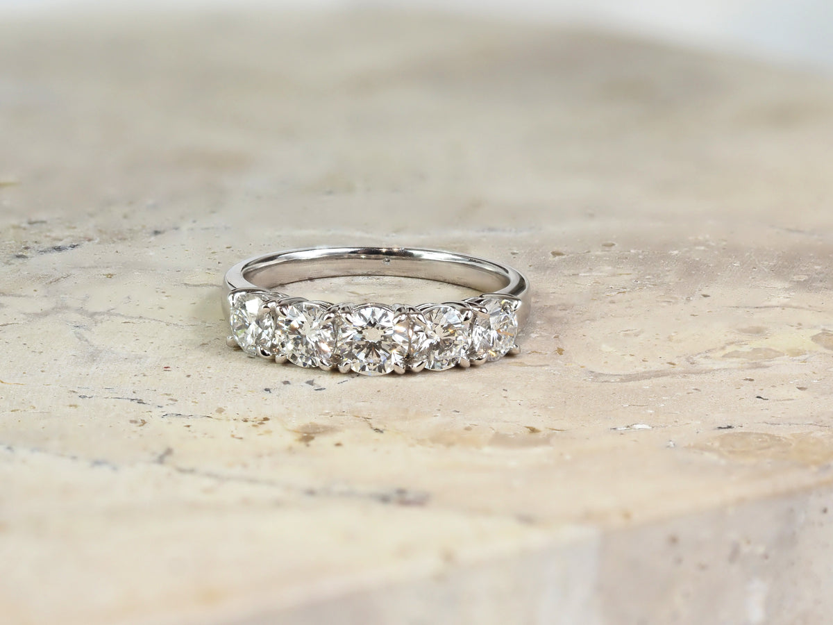 14ct White Gold Lab-Grown Diamond Ring, 1.50ct Total