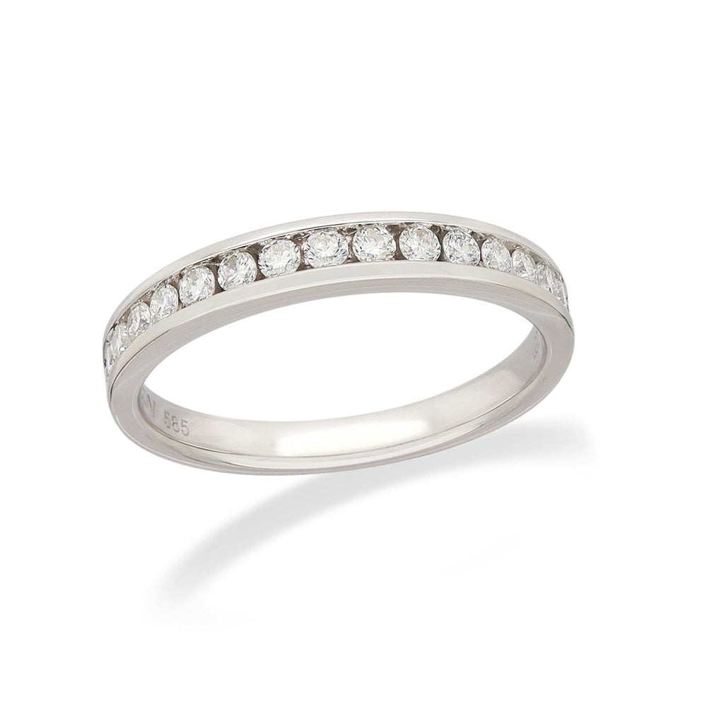 14ct White Gold Lab-Grown Diamond Ring, 0.36ct Total