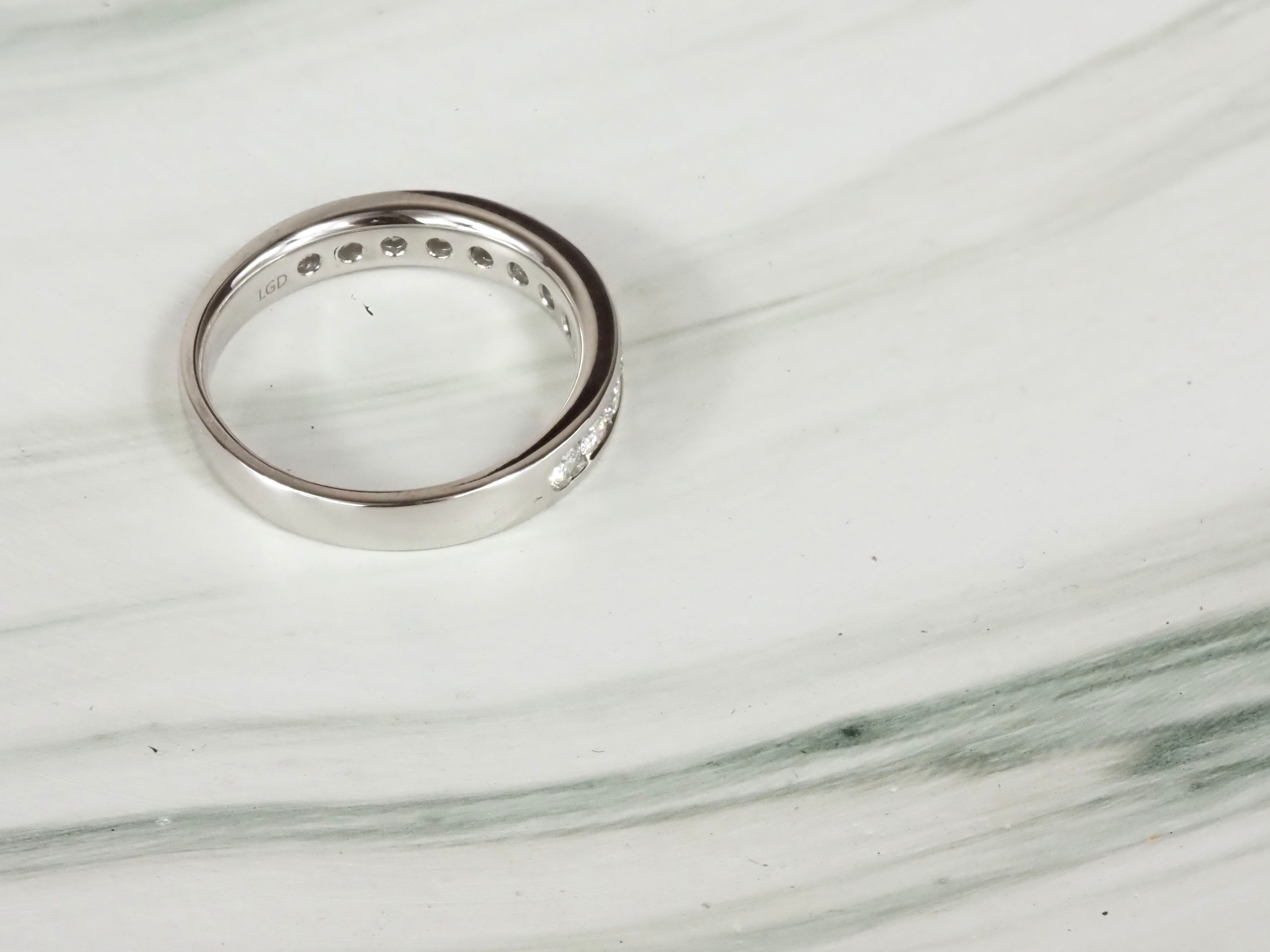 14ct White Gold Lab-grown Diamond Ring, 0.76ct Total