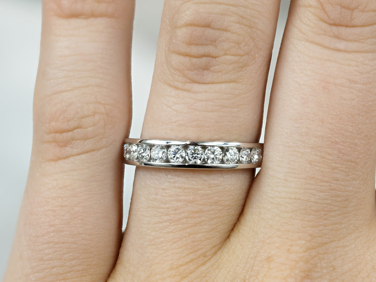 14ct White Gold Lab-grown Diamond Ring, 0.76ct Total