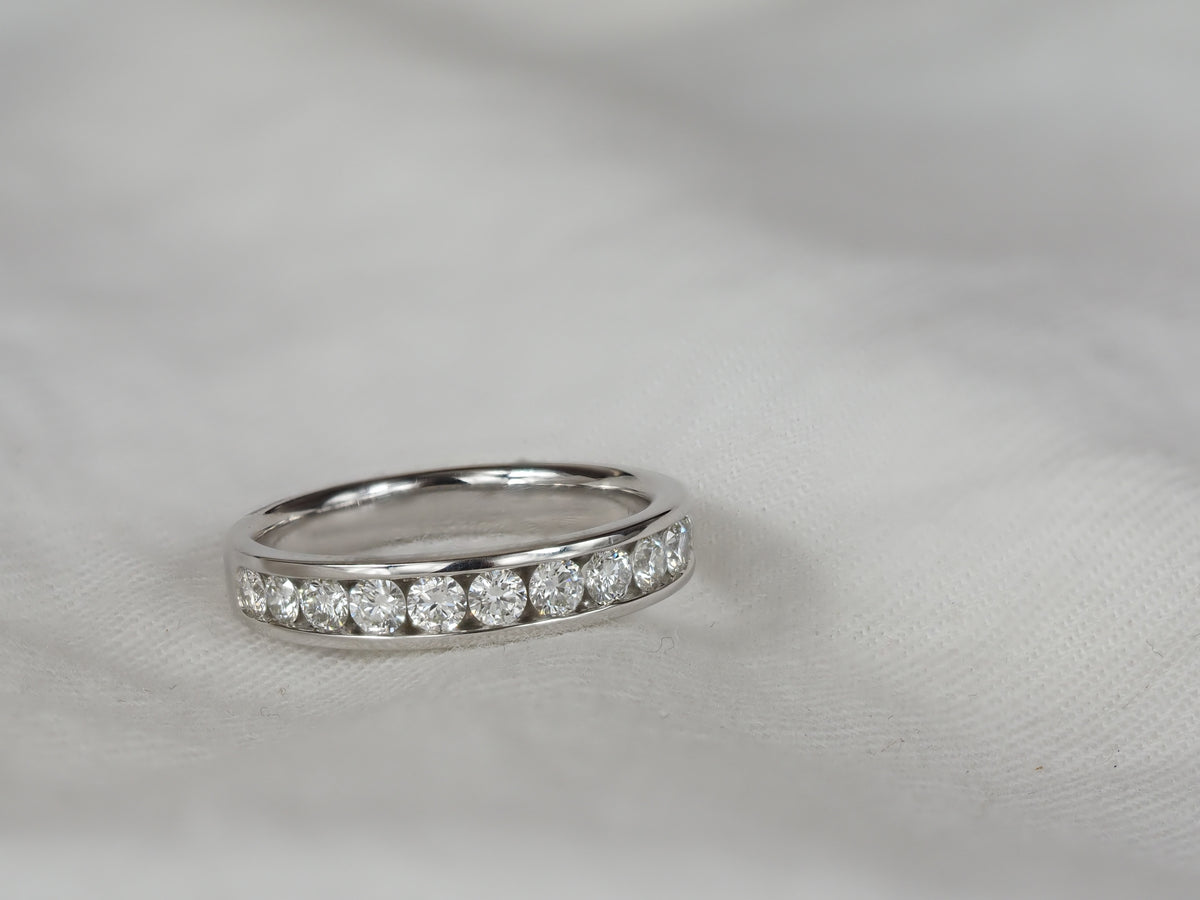 14ct White Gold Lab-grown Diamond Ring, 0.76ct Total