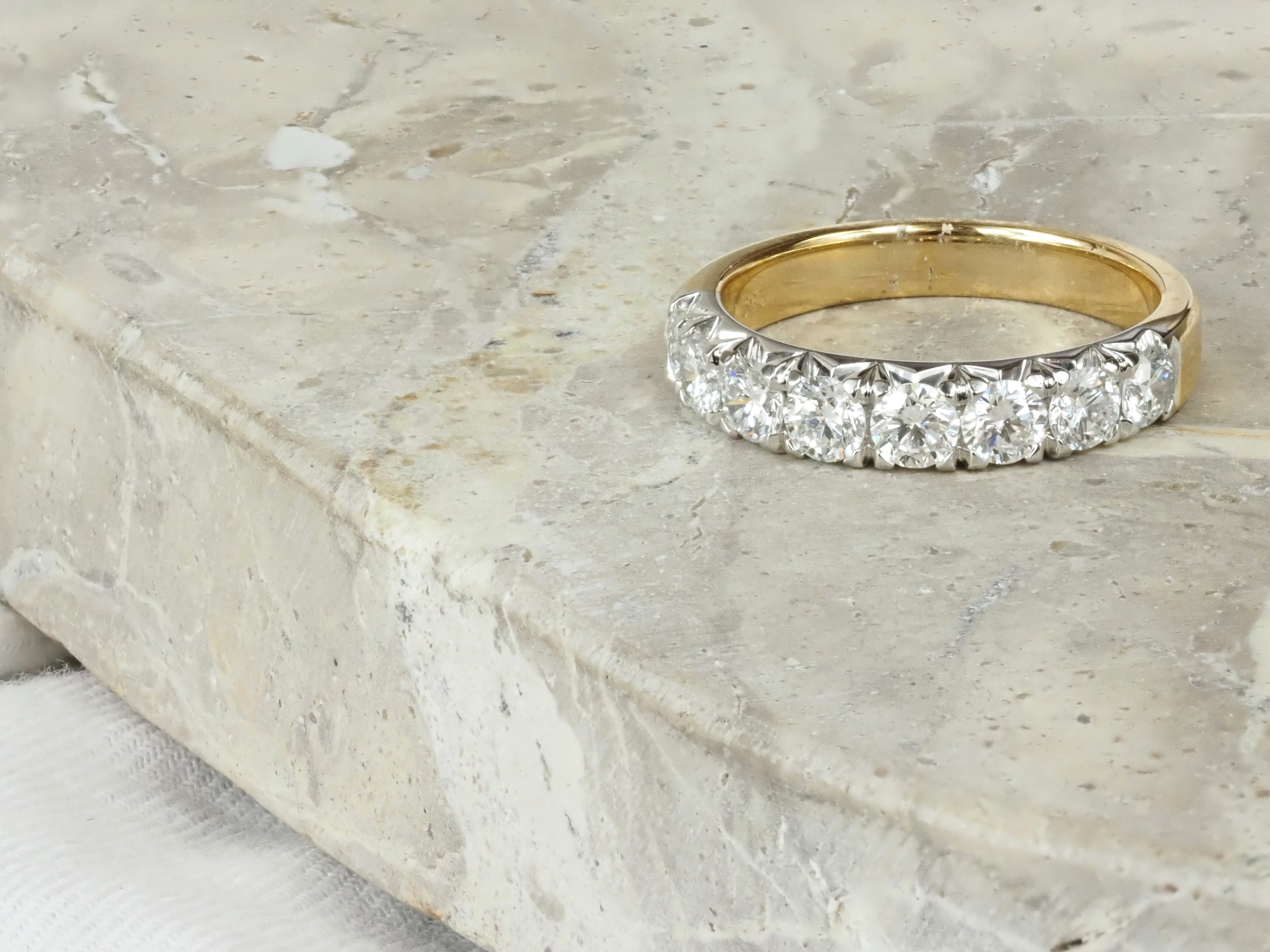 14ct Yellow and White Gold Lab-Grown Diamond Ring, 1.26ct Total