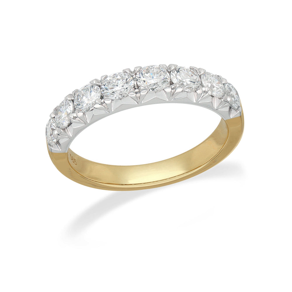 14ct Yellow and White Gold Lab-Grown Diamond Ring, 1.26ct Total