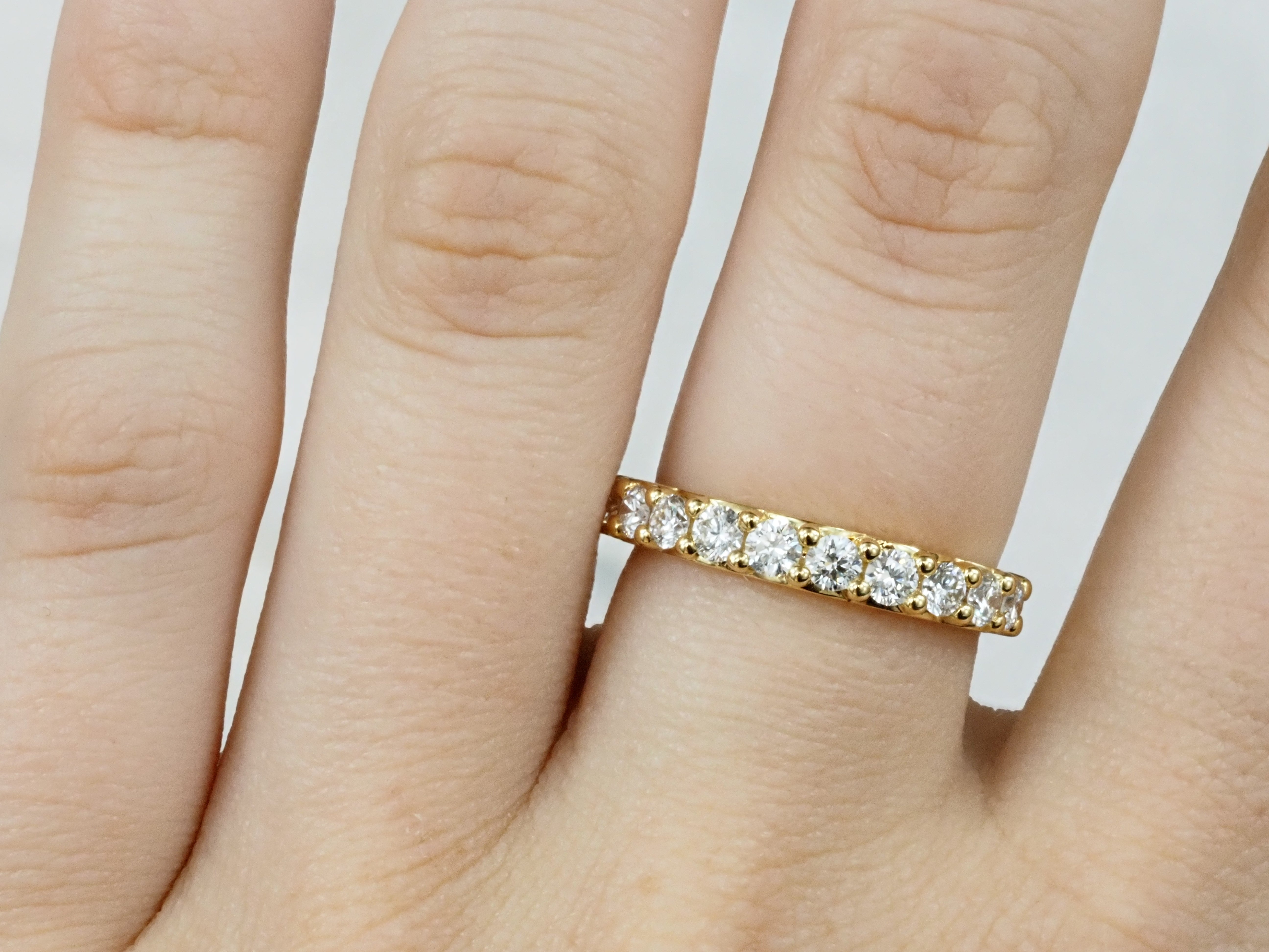 14ct Yellow Gold Lab-Grown Diamond Ring, 0.76ct Total
