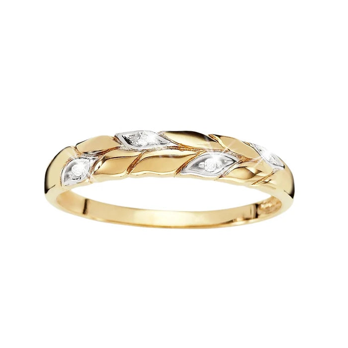 9ct Yellow Gold Diamond Ring