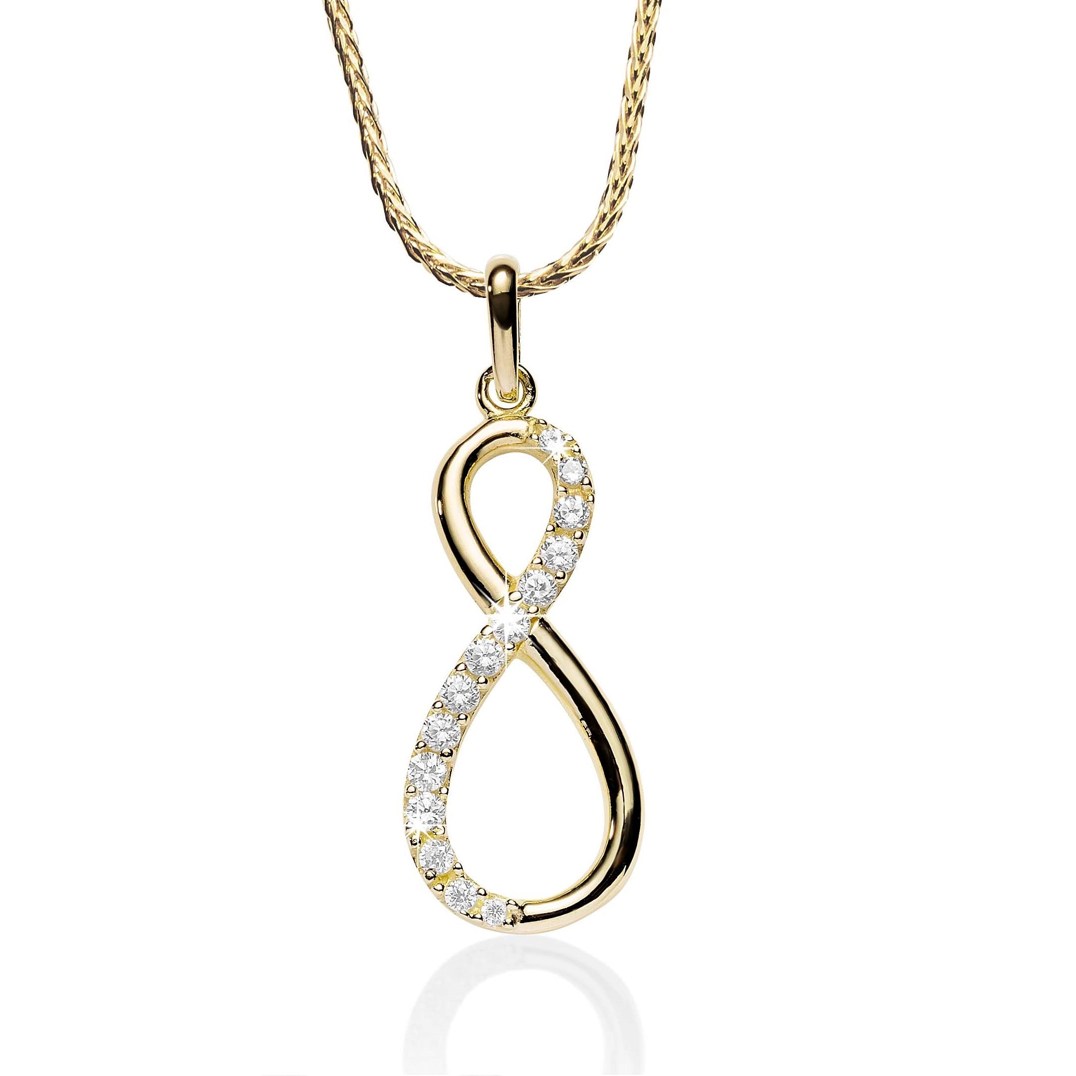 9ct Yellow Gold Infinity Pendant