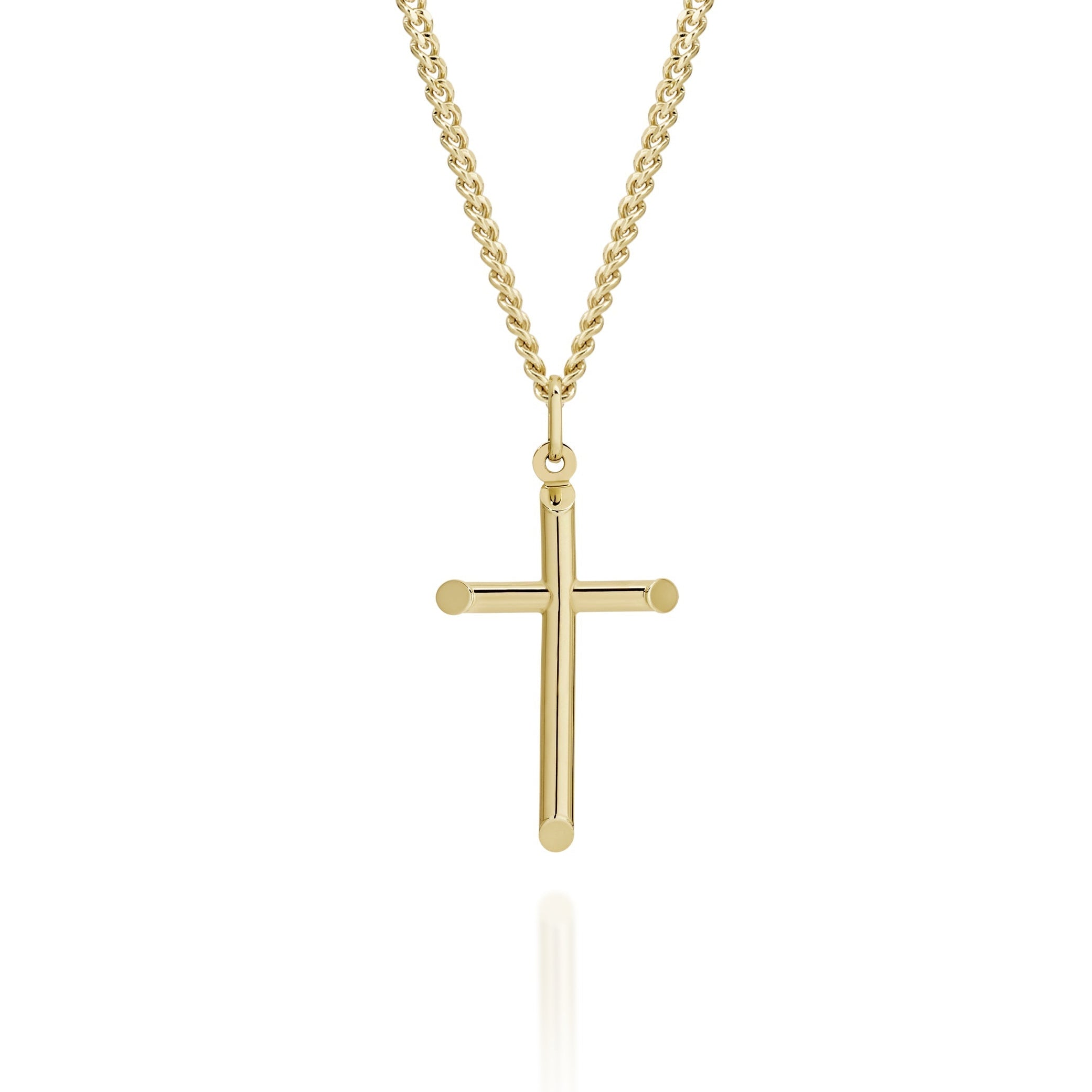 9ct Yellow Gold Plain Cross Pendant