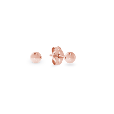 9ct Rose Gold 3mm Ball Studs