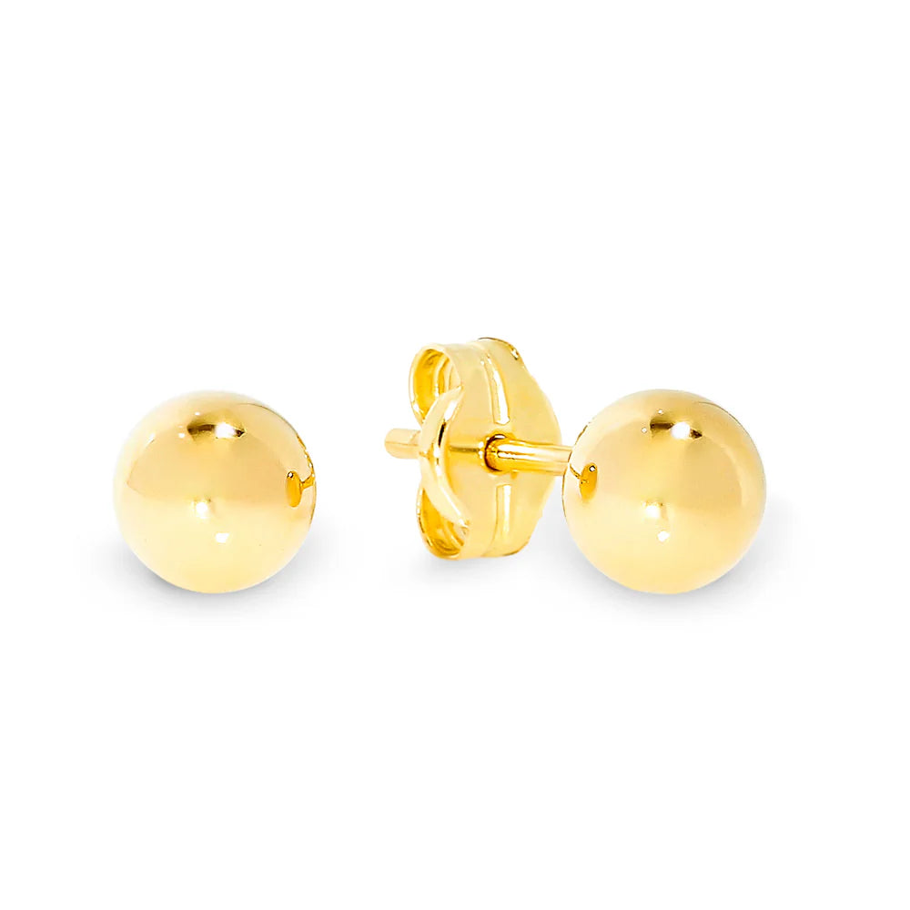 9ct gold 4mm ball studs