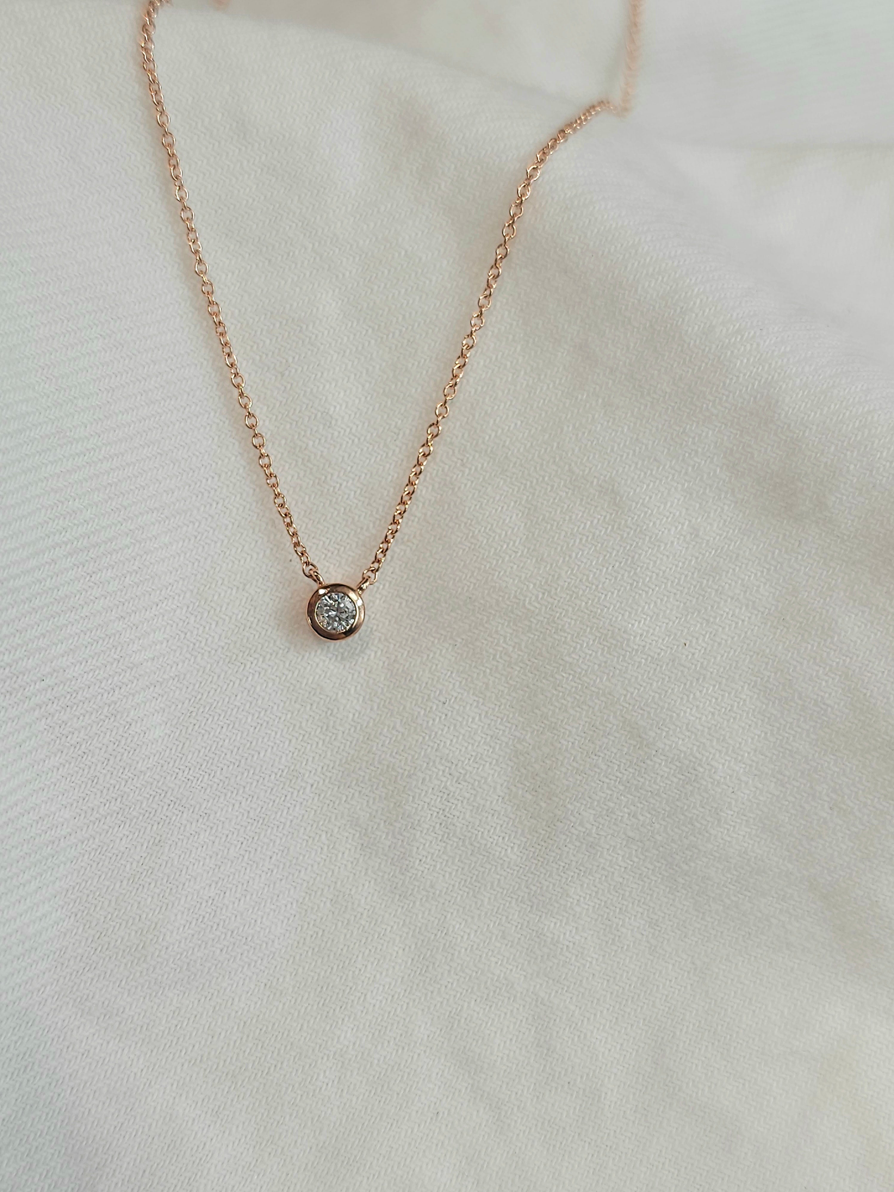 9ct Rose Gold Diamond Anchor Pendant, 0.07ct