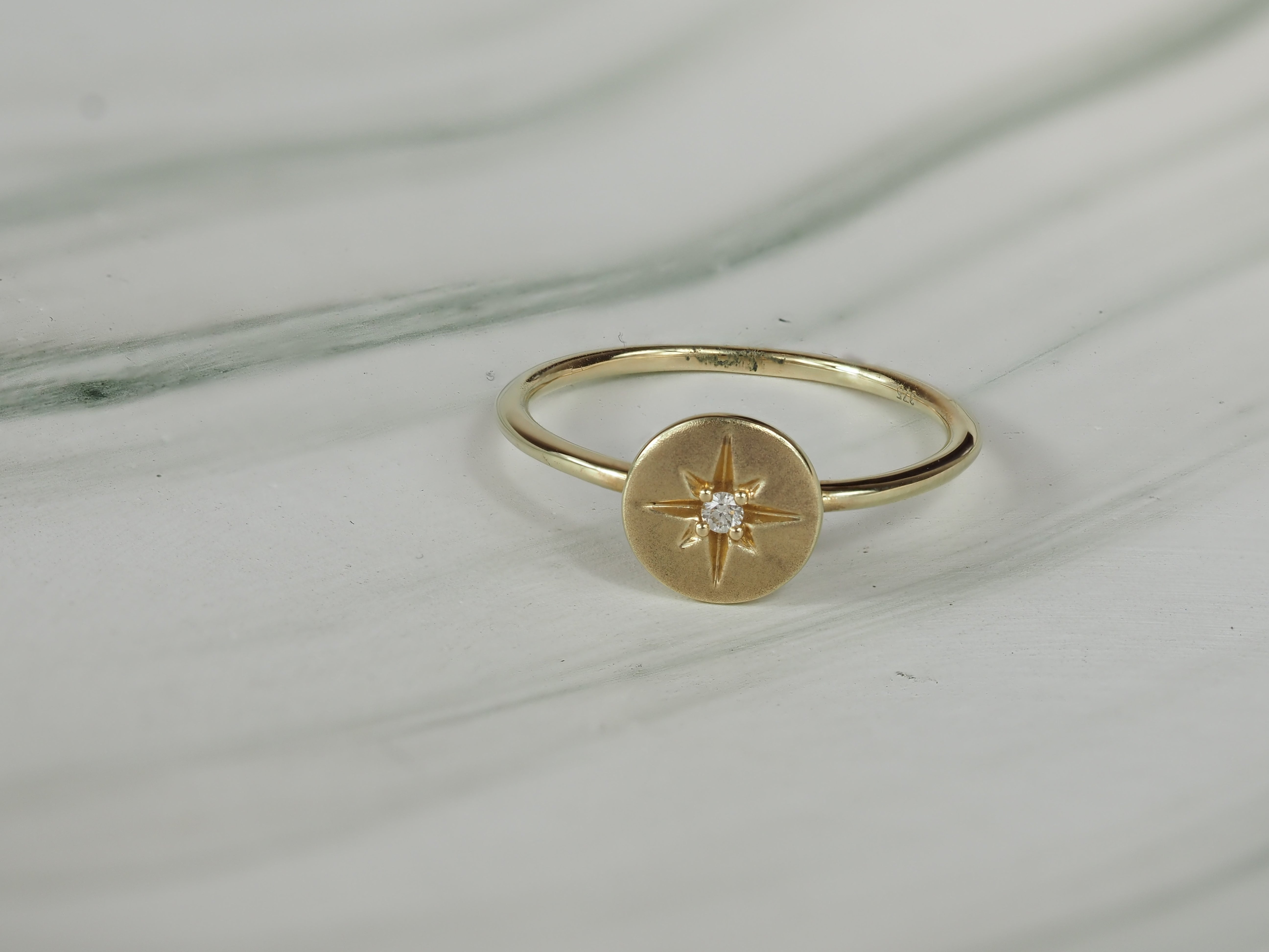 9ct Yellow Gold Diamond Ring