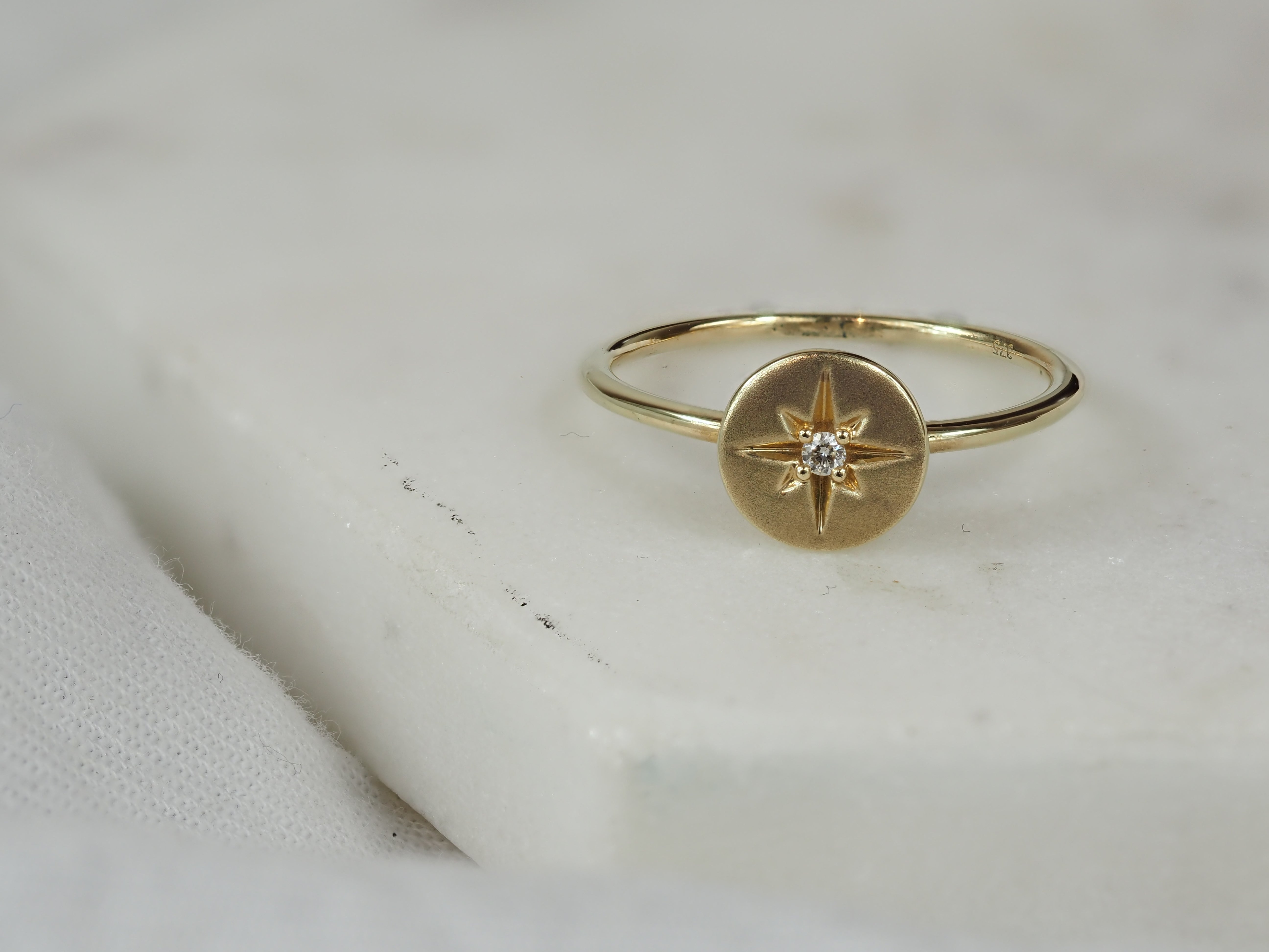 9ct Yellow Gold Diamond Ring