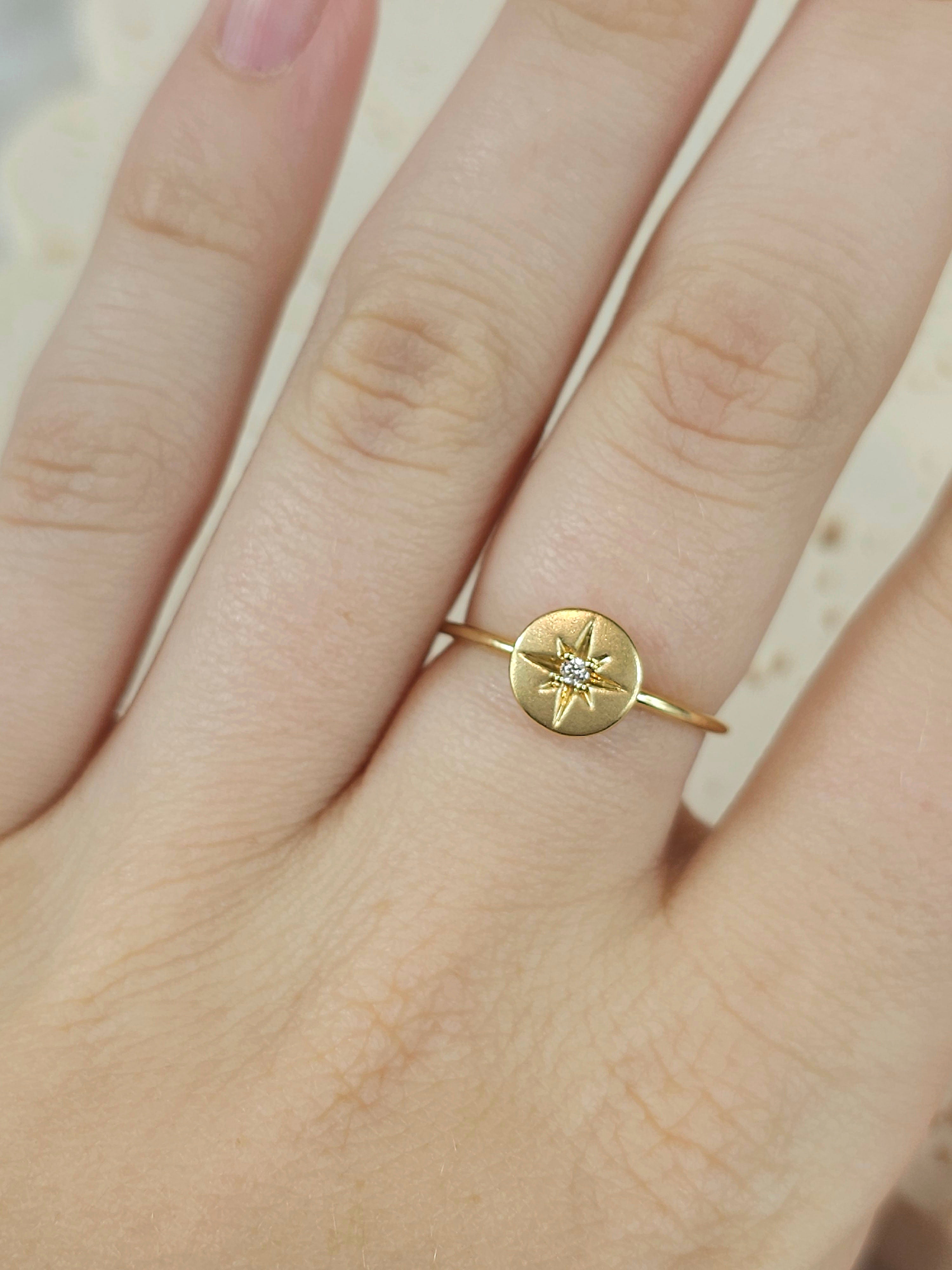 9ct diamond star ring