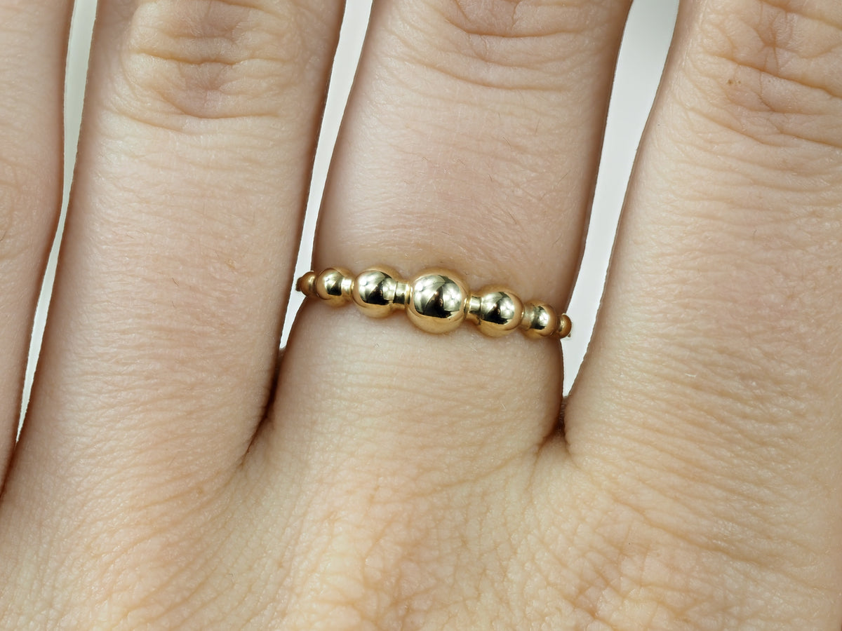 9ct Yellow Gold Polished Bubble Ring
