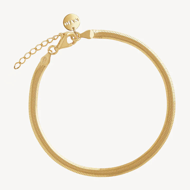 Najo Yellow Gold Plated Celestine Bracelet, 18cm
