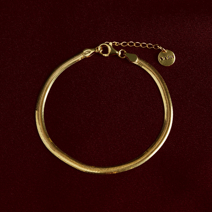 Najo Yellow Gold Plated Celestine Bracelet, 18cm