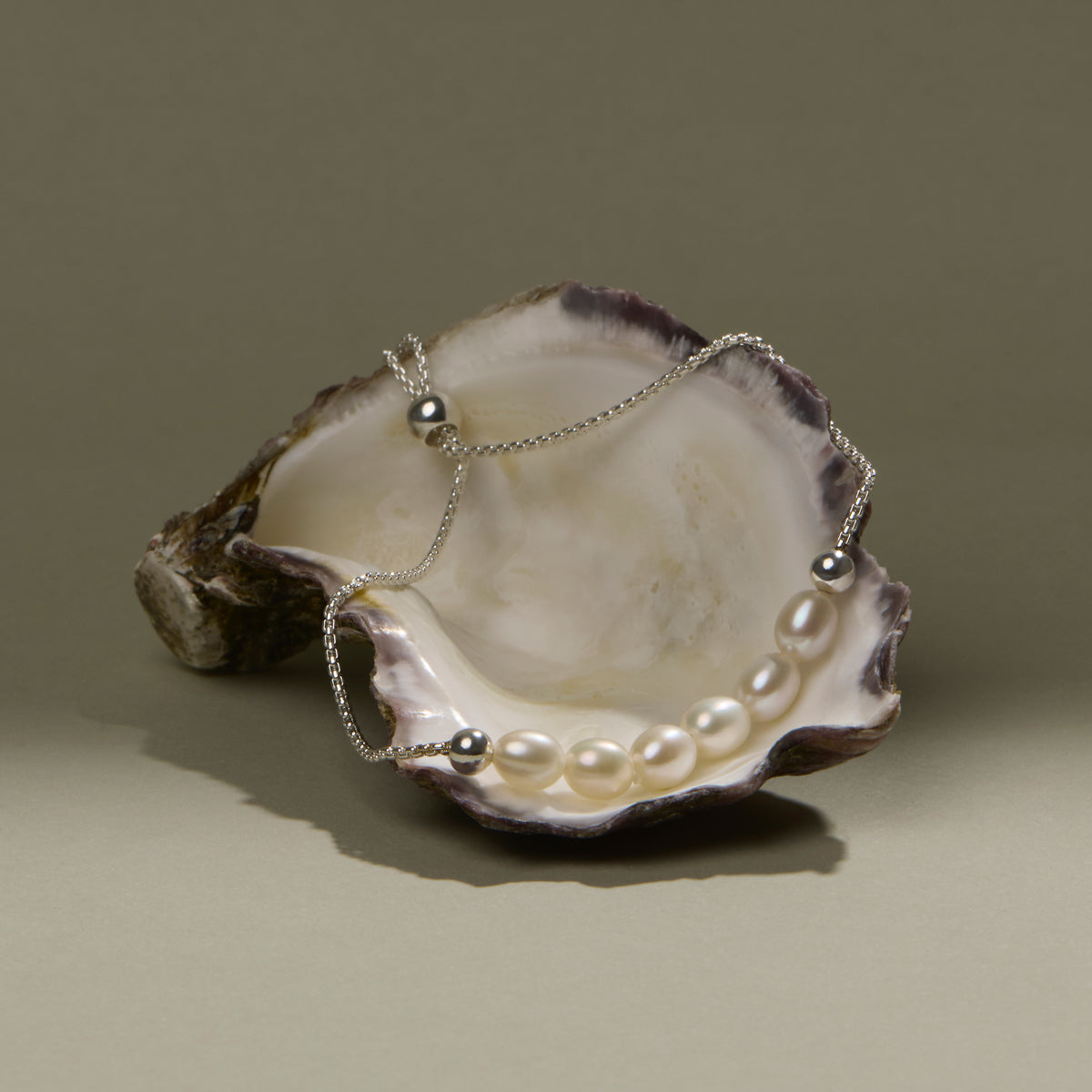 NAJO Shoreline Pearl Bracelet Silver