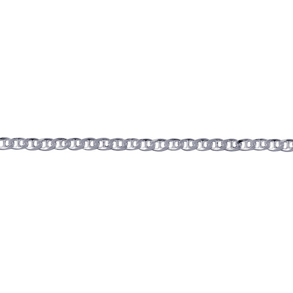 Sterling Silver Bevelled Anchor Chain, 3.1mm, 50cm