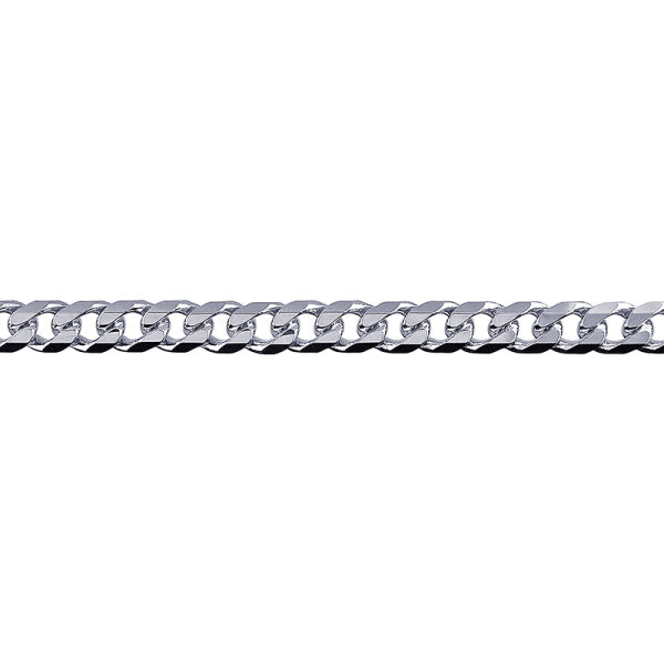 Sterling Silver Diamond Cut Curb Chain, 5.4mm, 50cm