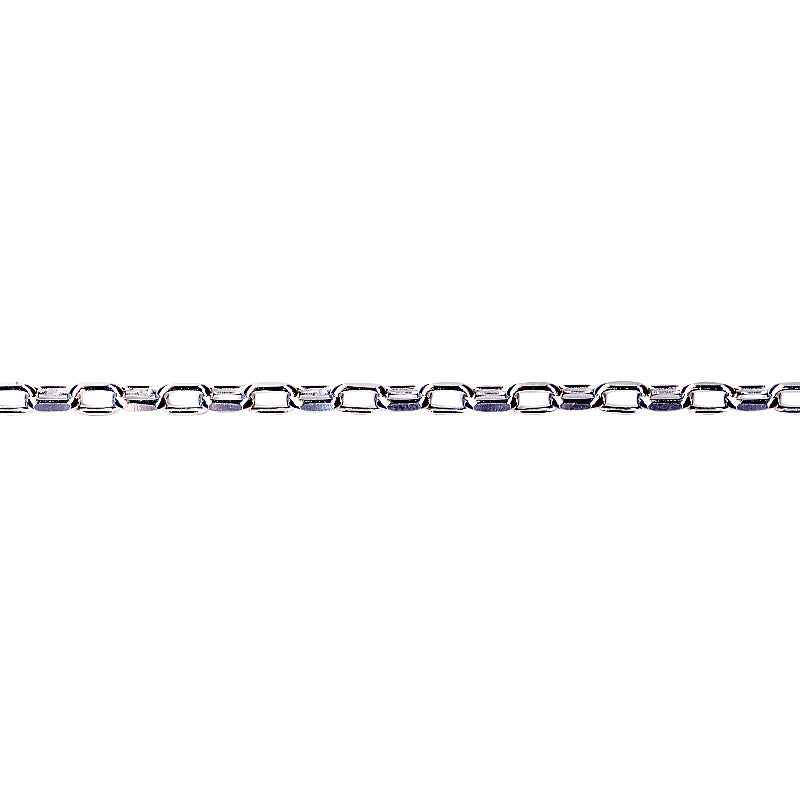 Sterling Silver Oval Belcher Chain, 2.4mm, 70cm