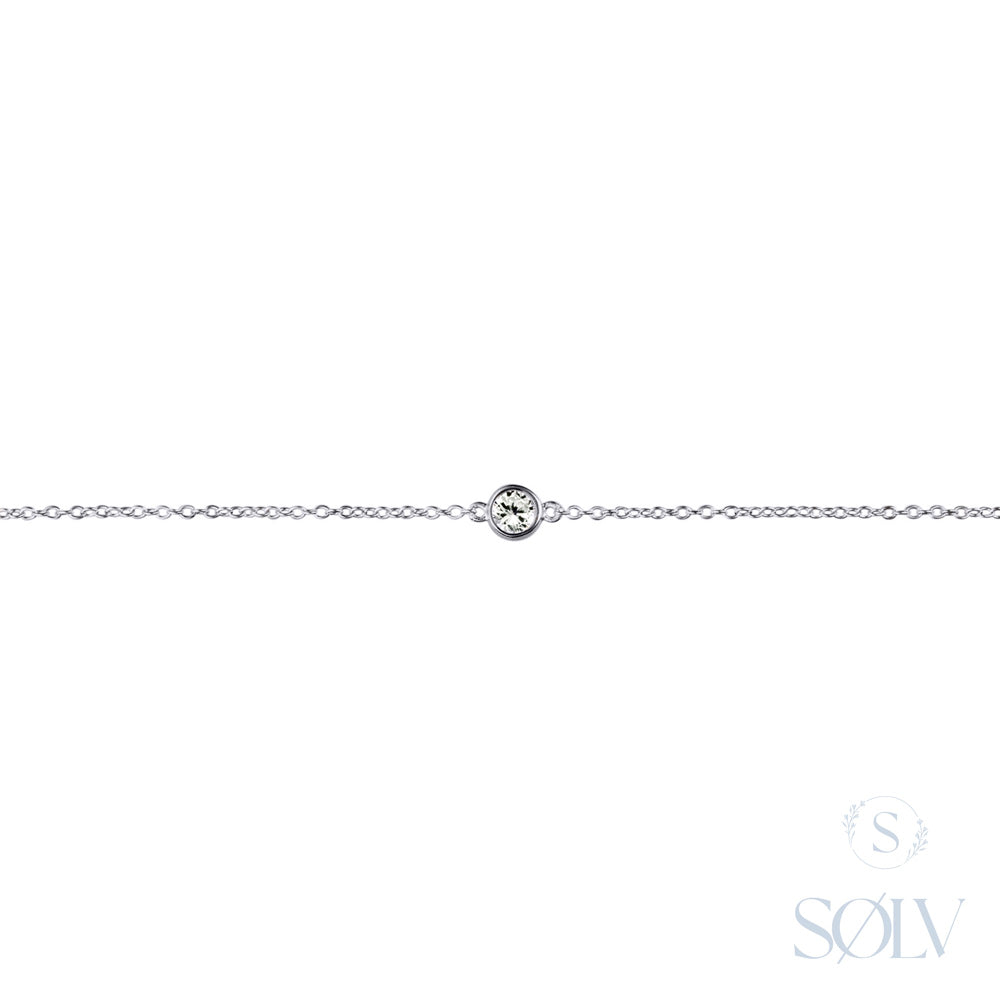 Solv Sterling Silver Cubic Zirconia Bracelet