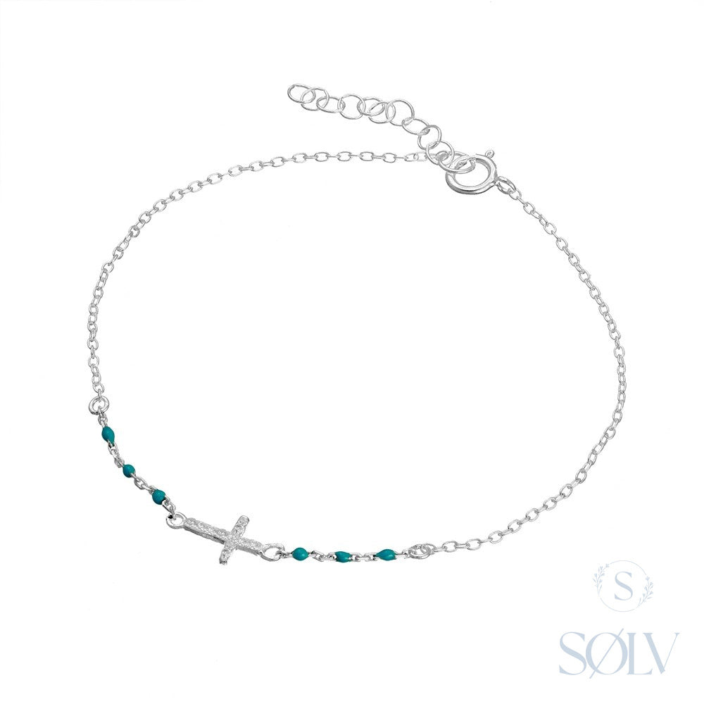 Solv Sterling Silver Turquoise Bracelet