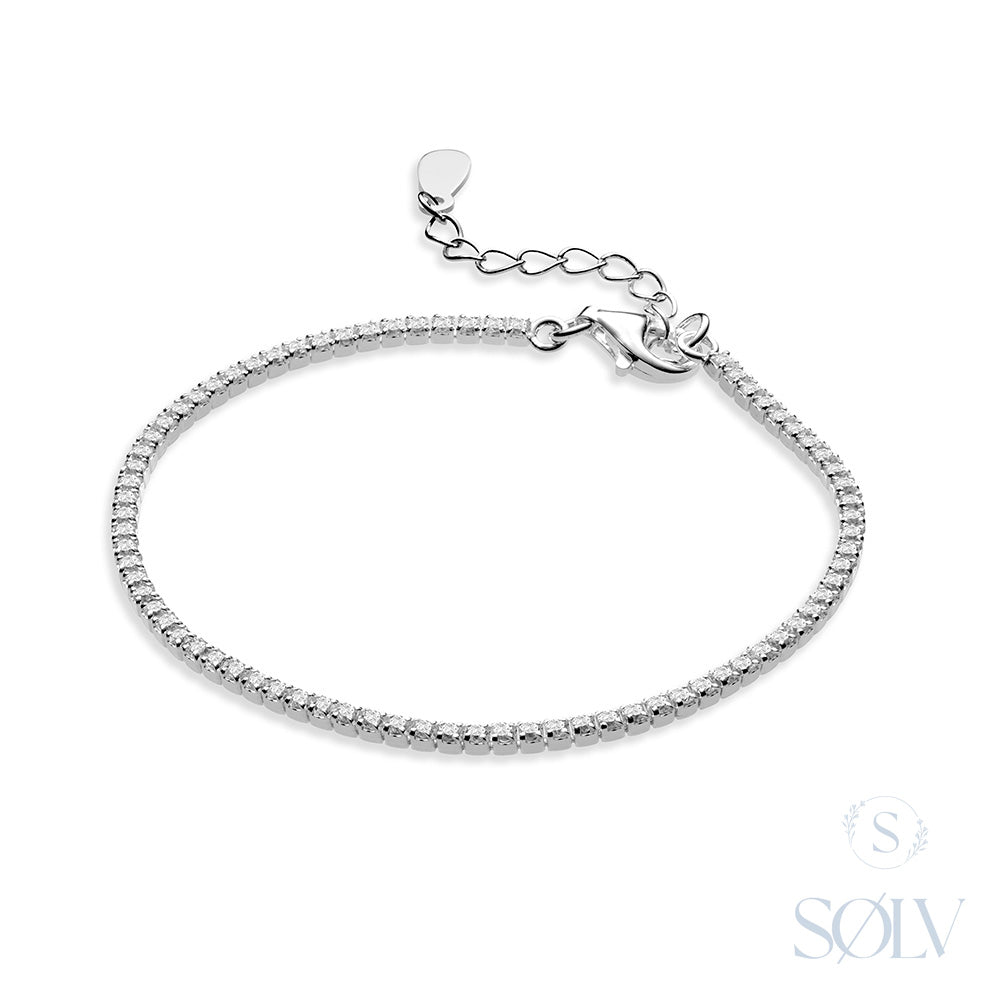 Solv Sterling Silver Cubic Zirconia Tennis Bracelet