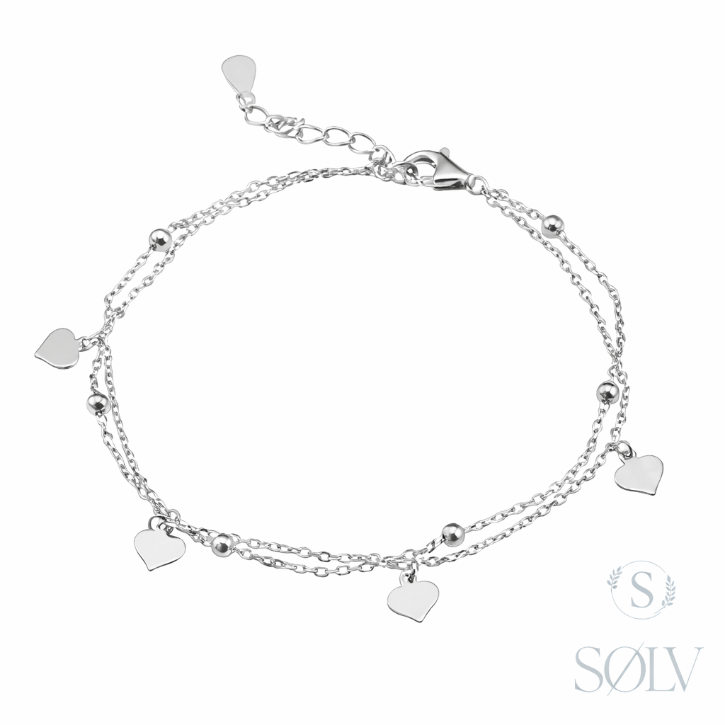 Solv Sterling Silver Double Bracelet