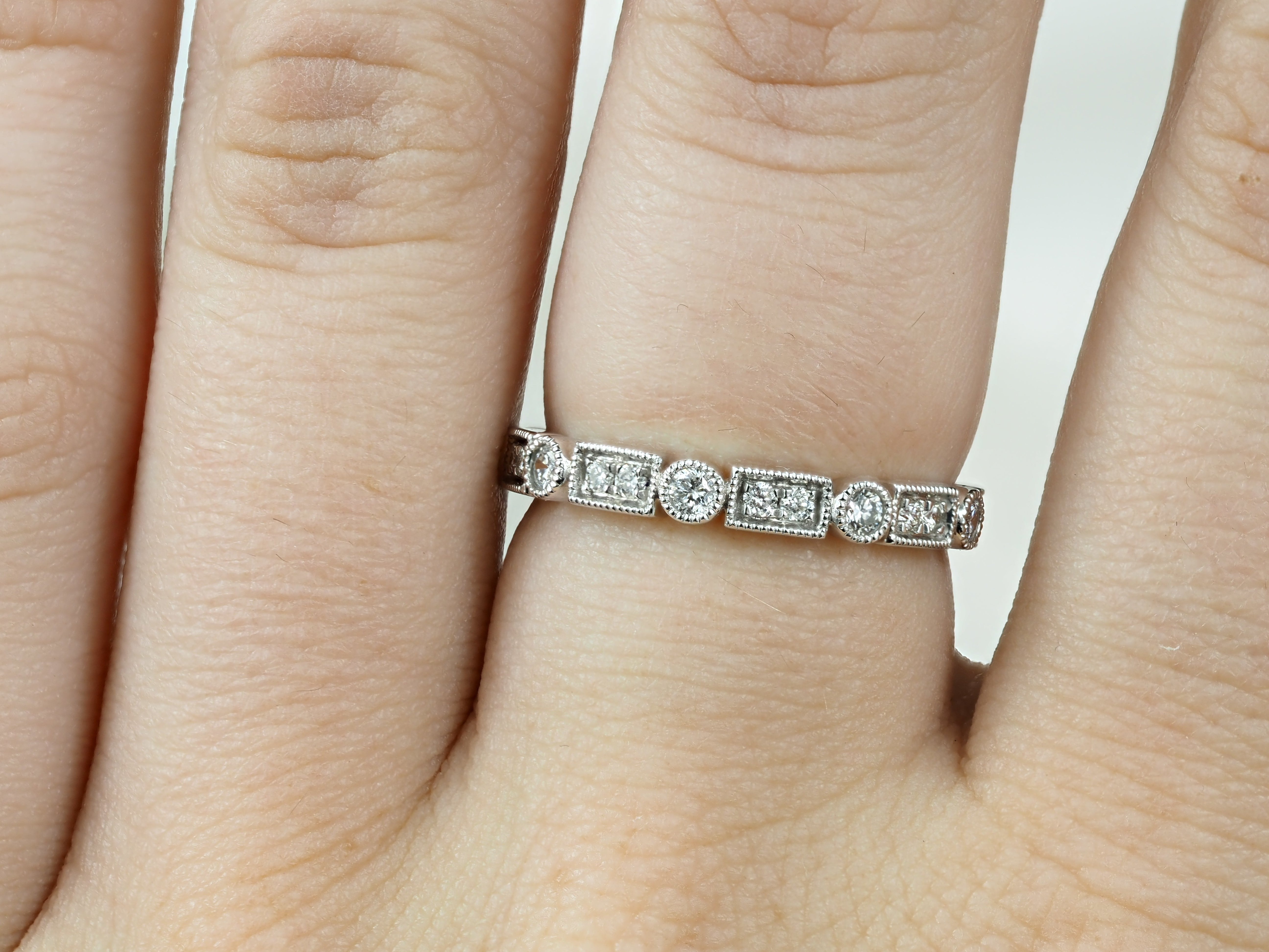 9ct Yellow and White Gold Vintage Style Diamond Ring, 0.39ct Total