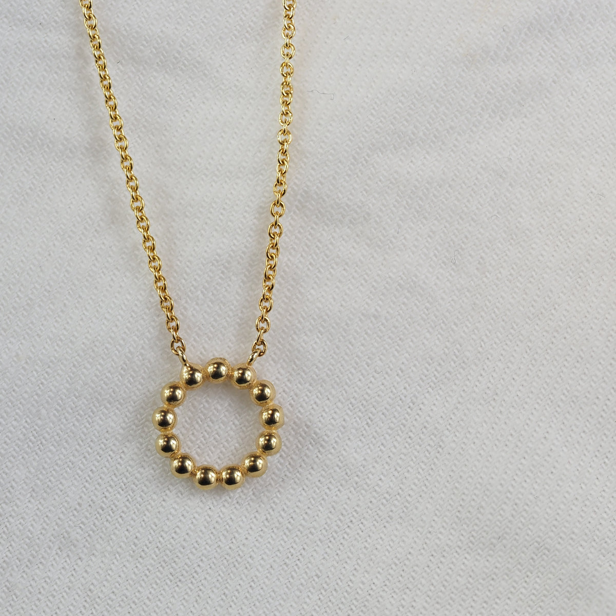 9ct Yellow Gold Circle Necklet