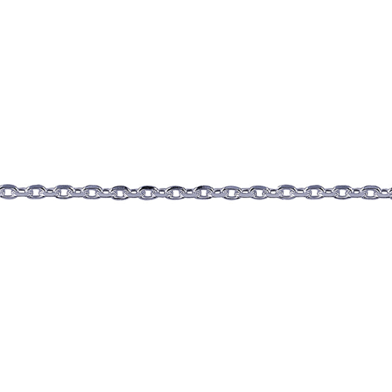 Sterling Silver Diamond Cut Cable Chain, 1.7mm, 45cm