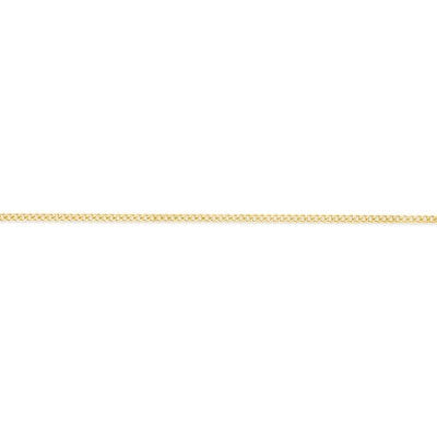 9ct Yellow Gold Diamond Cut Curb Chain, 45cm