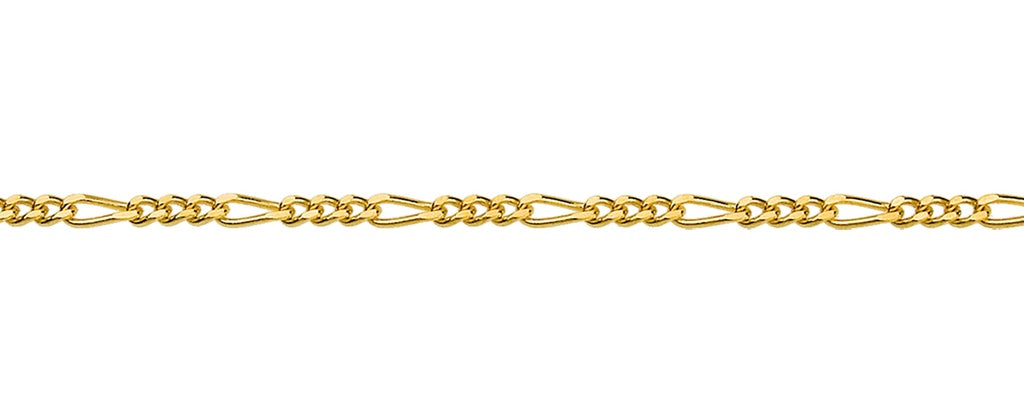 9ct Yellow Gold Figaro Chain, 3.7mm, 55cm