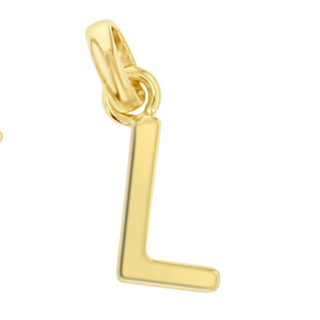 9ct Yellow Gold Initial 'L' Pendant