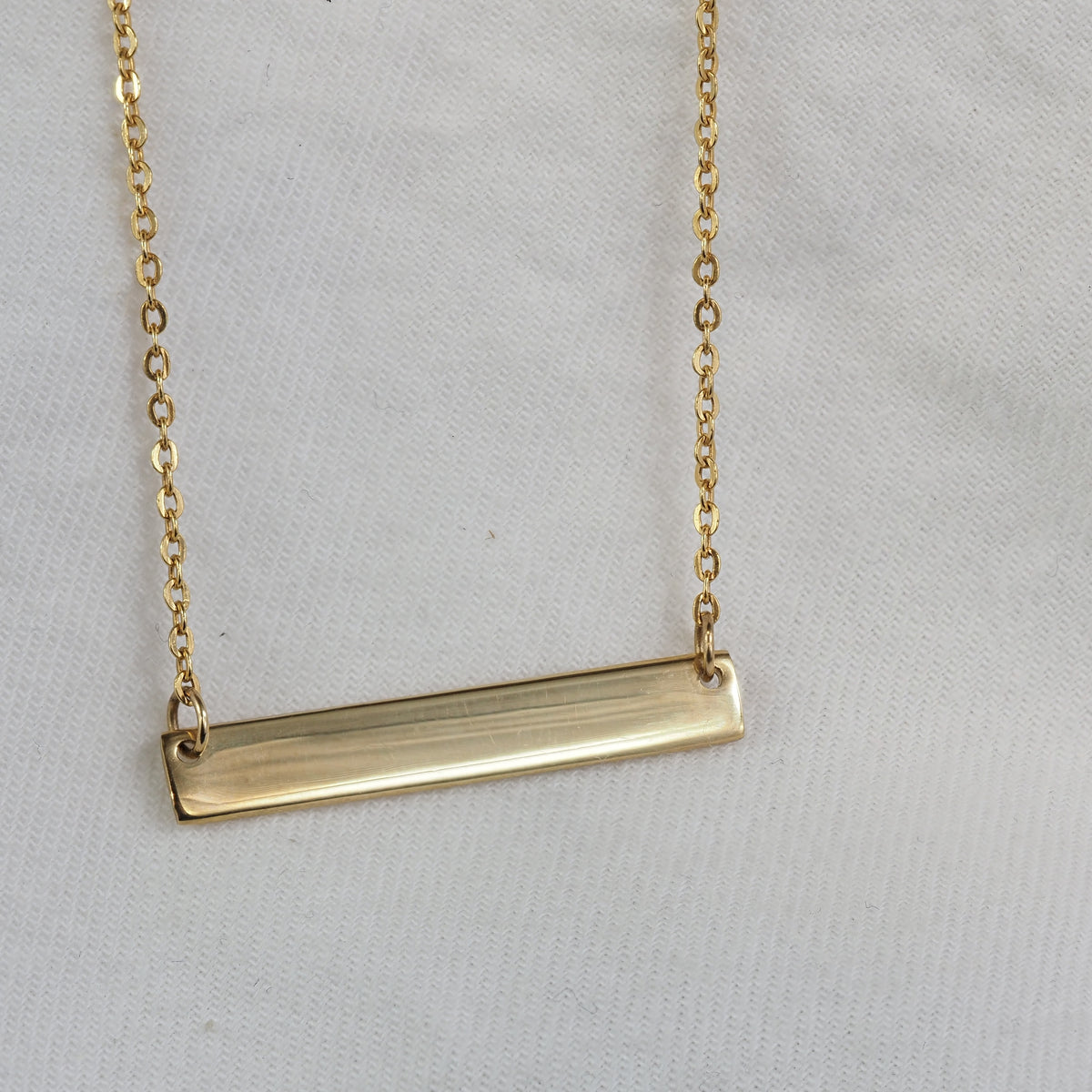 9ct Yellow Gold Bar Necklet