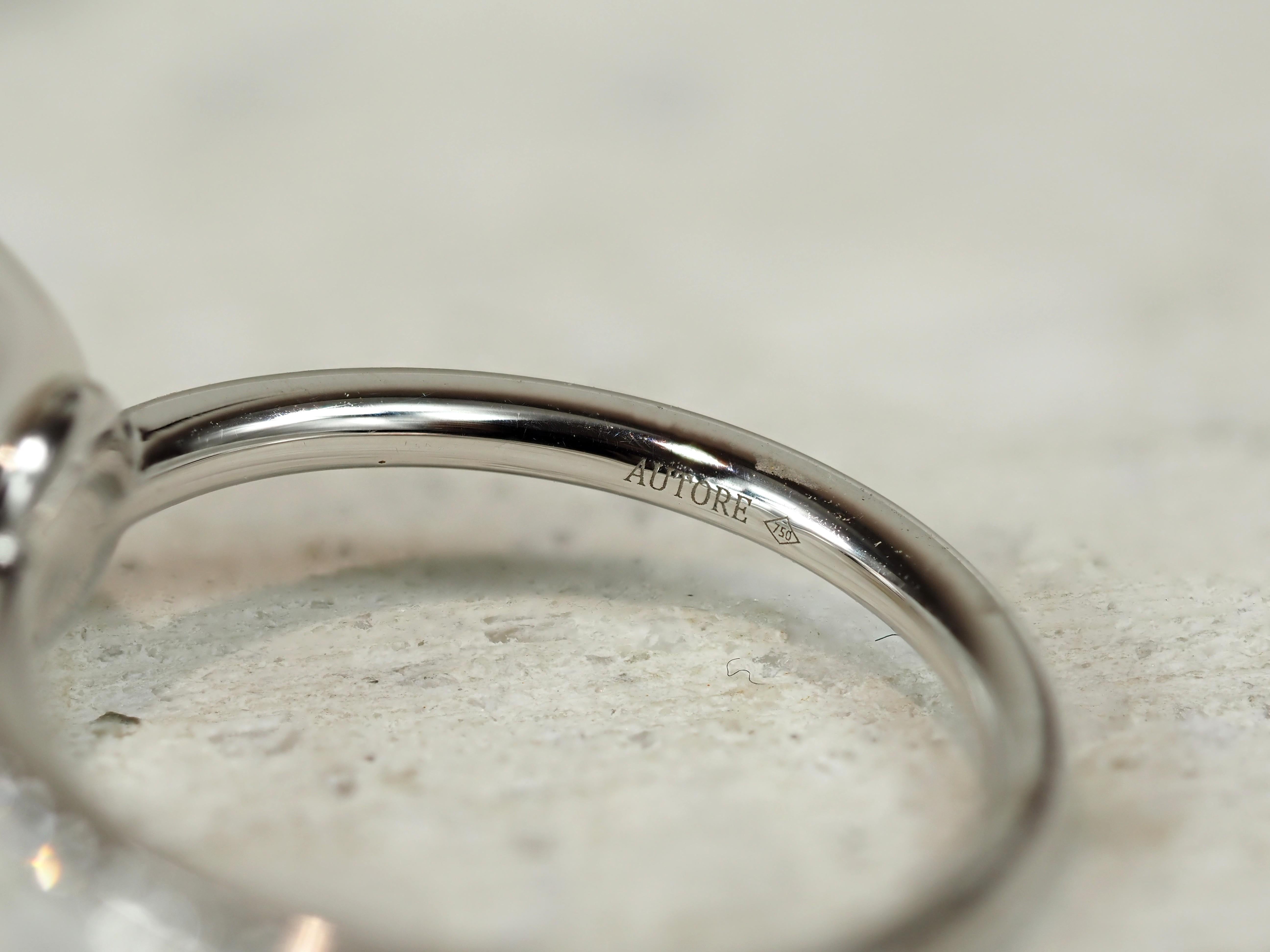 Autore 18ct White Gold South Sea Pearl and Diamond Ring, 10mm
