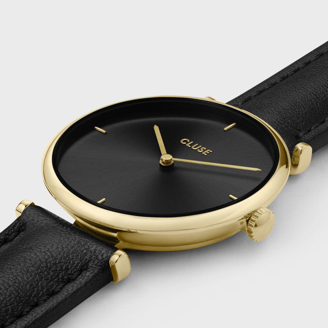 Cluse Triomphe Yellow Gold and Black Watch, CW10404
